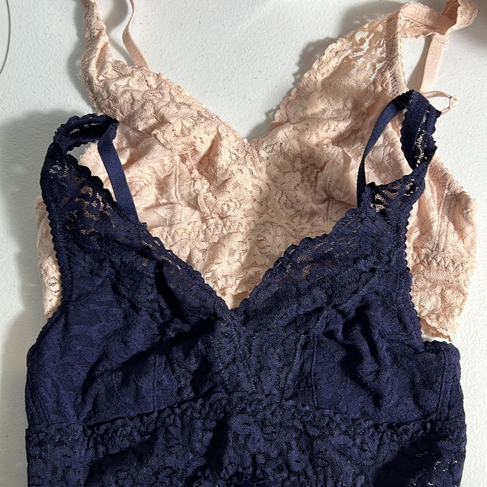Open box Felina lace‎ bra navy pink